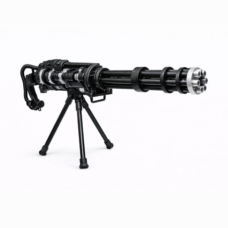 Mitraliere de jucarie rotativa cu trepied, model gatling, efecte luminoase