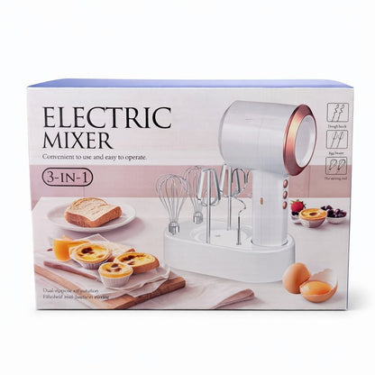 Mixer electric 3 in 1 cu suport si accesorii pentru mixare, batere si framantare