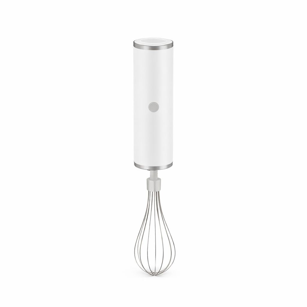 Mixer electric fără fir, portabil, din plastic Alb, ideal pentru bucătărie