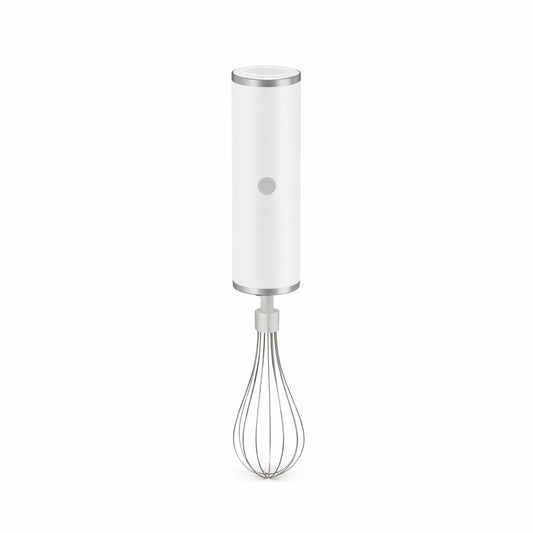 Mixer electric fără fir, portabil, din plastic Alb, ideal pentru bucătărie
