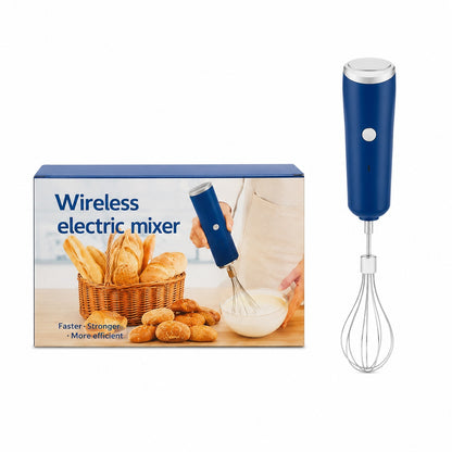 Mixer electric fără fir, portabil, din plastic Albastru, ideal pentru bucătărie