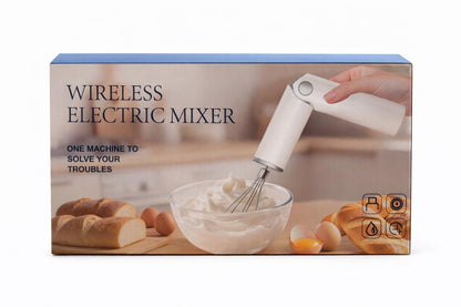 Mixer electric portabil fără fir pentru bucătărie, usb, culoare alb
