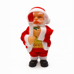 Mos Craciun muzical cu lumanare luminoasa , figurina decorativa Craciun, 17cm