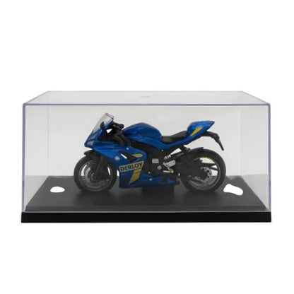Motocicleta Metalica Die-Cast Sport Derloy Albastra – Scara 1:12 Pull Back Lumini Sunete