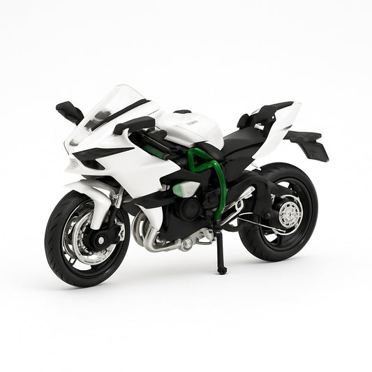Motocicleta Metalica Die-Cast ZXY , Model Sport, 19x9 cm, cu Vitrina Transparenta