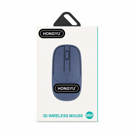 Mouse Wireless M60 Negru 2.4GHz – Mouse Optic Wireless Ergonomic cu Receptor USB pentru PC și Laptop