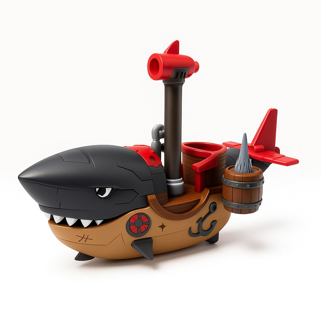 Nava Pirat Mecha Shark , Jucarie Creativa cu Accesorii, 21.5 cm