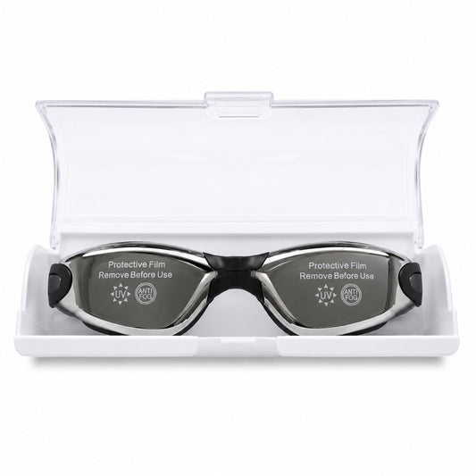 Ochelari de inot copii negri reglabili cu dopuri de urechi silicon anti-fog UV