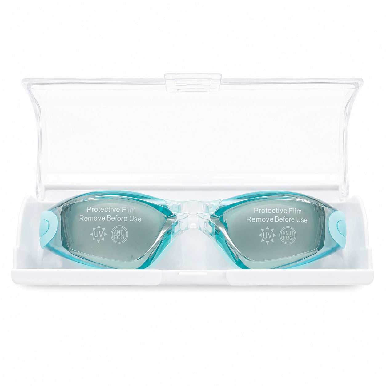 Ochelari de inot copii turcoaz reglabili cu dopuri de urechi silicon anti-fog UV