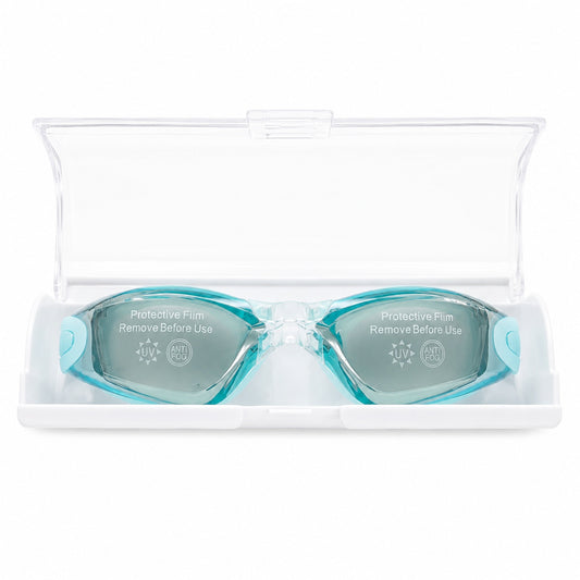 Ochelari de inot copii turcoaz reglabili cu dopuri de urechi silicon anti-fog UV