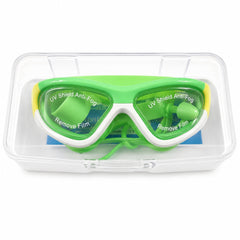 Ochelari de Inot pentru Copii Reglabili cu Dopuri de Urechi Silicon Anti-Fog UV verzi