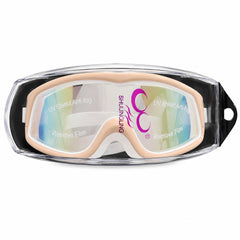 Ochelari de Înot Premium pentru Copii Alb cu Roz – Anti-aburire, Protecție UV, Bandă Reglabilă