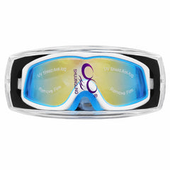 Ochelari de Înot Premium pentru Copii Albastru cu Alb – Anti-aburire, Protecție UV, Bandă Reglabilă