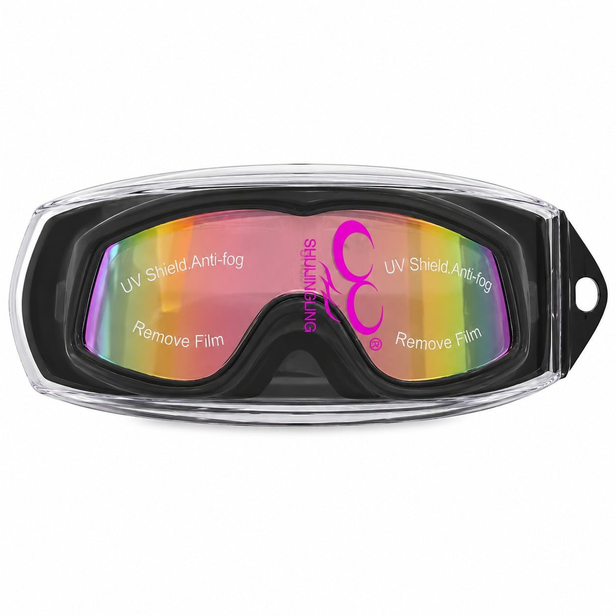 Ochelari de Înot Premium pentru Copii Negri – Anti-aburire, Protecție UV, Bandă Reglabilă