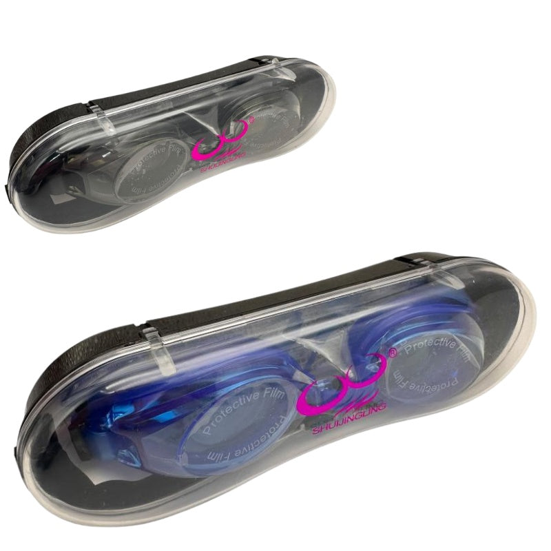 Ochelari de inot SHUIJINGLING cu protectie UV si anti-aburire 14.5x4cm, pentru adulti si copii , ambalaj premium,