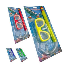 Ochelari inot copii cu tub respirator 30x12.5 cm , Snorkel si masca 14x6.5 cm , Culori variate , Pentru piscina si mare ,