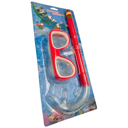 Ochelari inot copii cu tub respirator 30x12.5 cm , Snorkel si masca 14x6.5 cm , Culori variate , Pentru piscina si mare ,