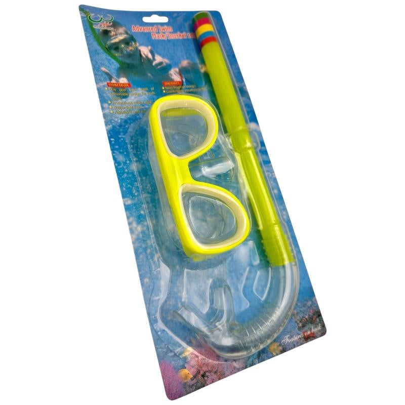 Ochelari inot copii cu tub respirator 30x12.5 cm , Snorkel si masca 14x6.5 cm , Culori variate , Pentru piscina si mare ,
