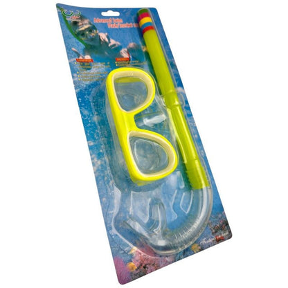Ochelari inot copii cu tub respirator 30x12.5 cm , Snorkel si masca 14x6.5 cm , Culori variate , Pentru piscina si mare ,