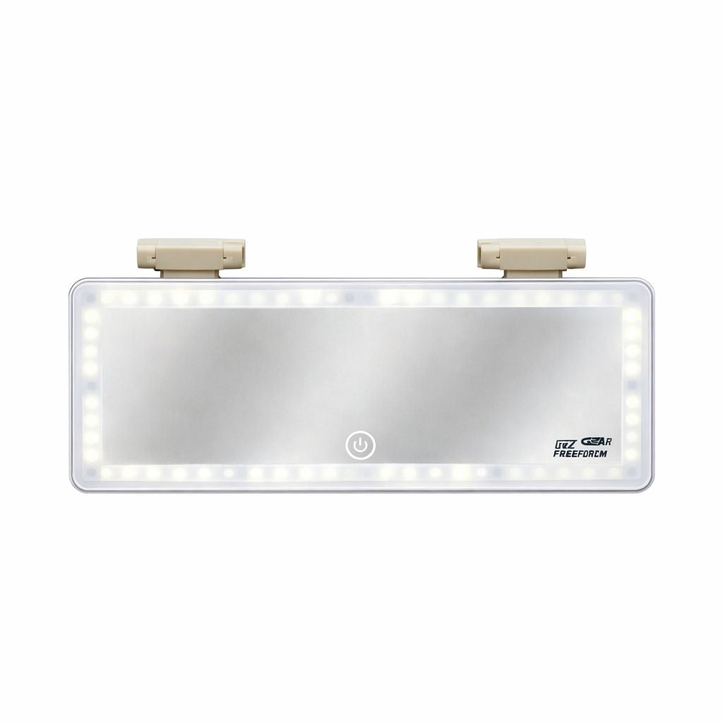 Oglinda auto pentru parasolar cu iluminare LED, touch si alimentare USB