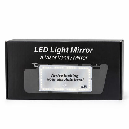 Oglinda auto pentru parasolar cu iluminare LED, touch si alimentare USB