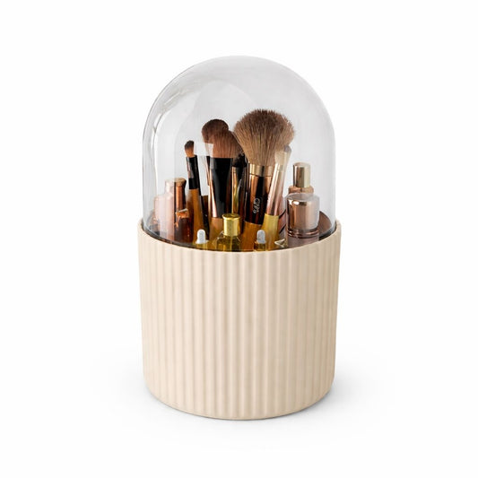Organizator cosmetic cu capac transparent, cutie depozitare pensule machiaj, crem