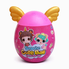 Ou Surpriză cu Păpușă, Animalut și Accesorii, Cute Ball, Plastic, 20 cm