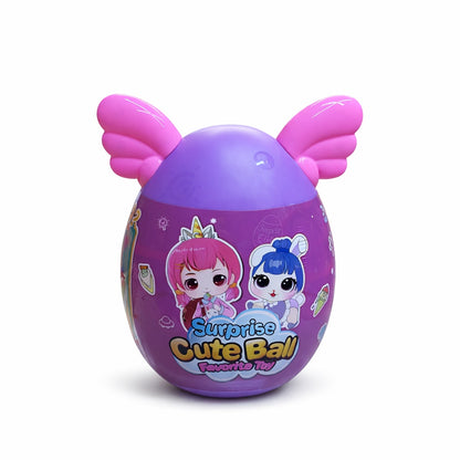 Ou Surpriză cu Păpușă, Animalut și Accesorii, Cute Ball, Plastic, 20 cm