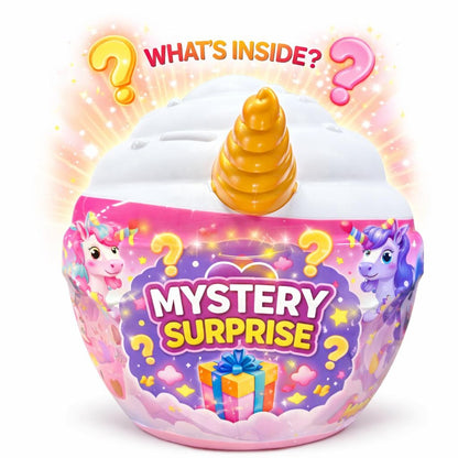 Ou surpriza unicorn mare cu accesorii si figurine, jucarie copii 3+ 27 cm