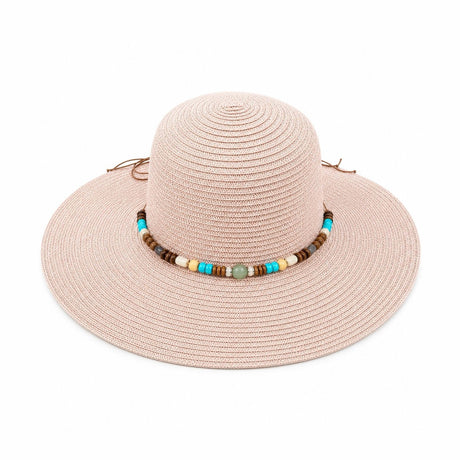 Palarie de Soare Roz pentru Femei cu Accesorii Decorative si Protectie UV