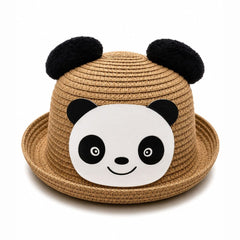 Palarie de Vara Maro Deschis cu Panda pentru Copii, Protectie UV si Design Vesel