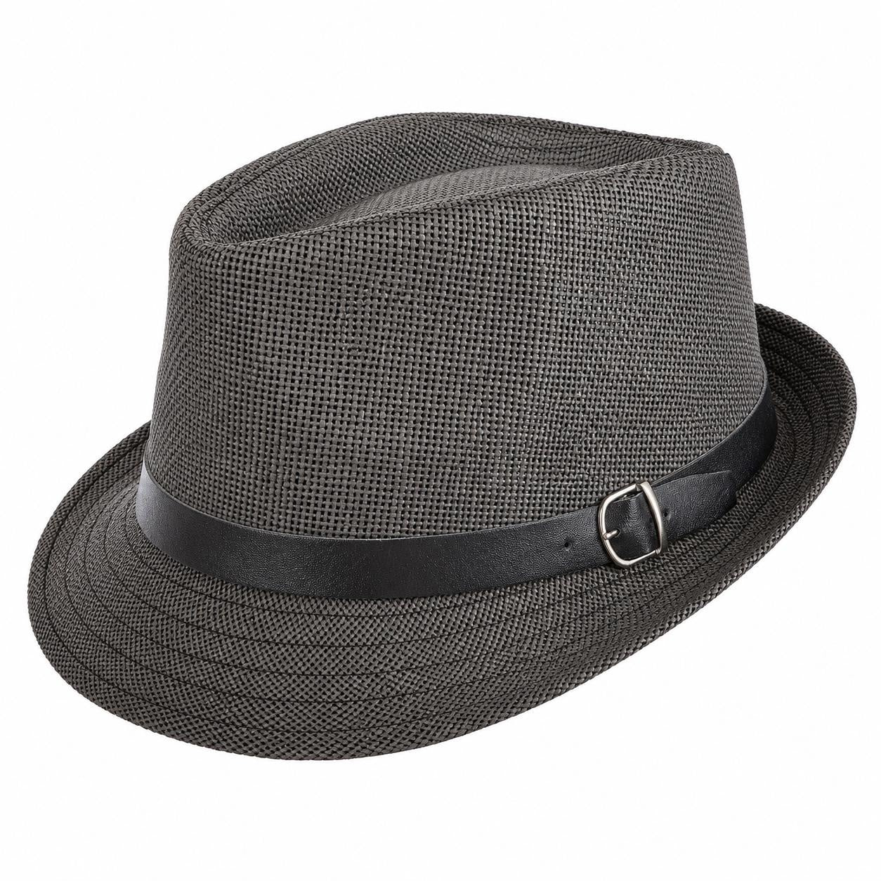 Pălărie Neagră pentru Bărbați cu Bandă Elegantă și Cataramă – Stil Clasic și Modern