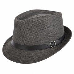 Pălărie Neagră pentru Bărbați cu Bandă Elegantă și Cataramă – Stil Clasic și Modern