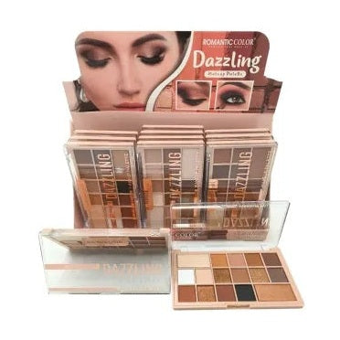 Paleta Farduri de Pleoape Romantic Color Dazzling , 12 Nuante Pigmentate, Machiaj Profesional