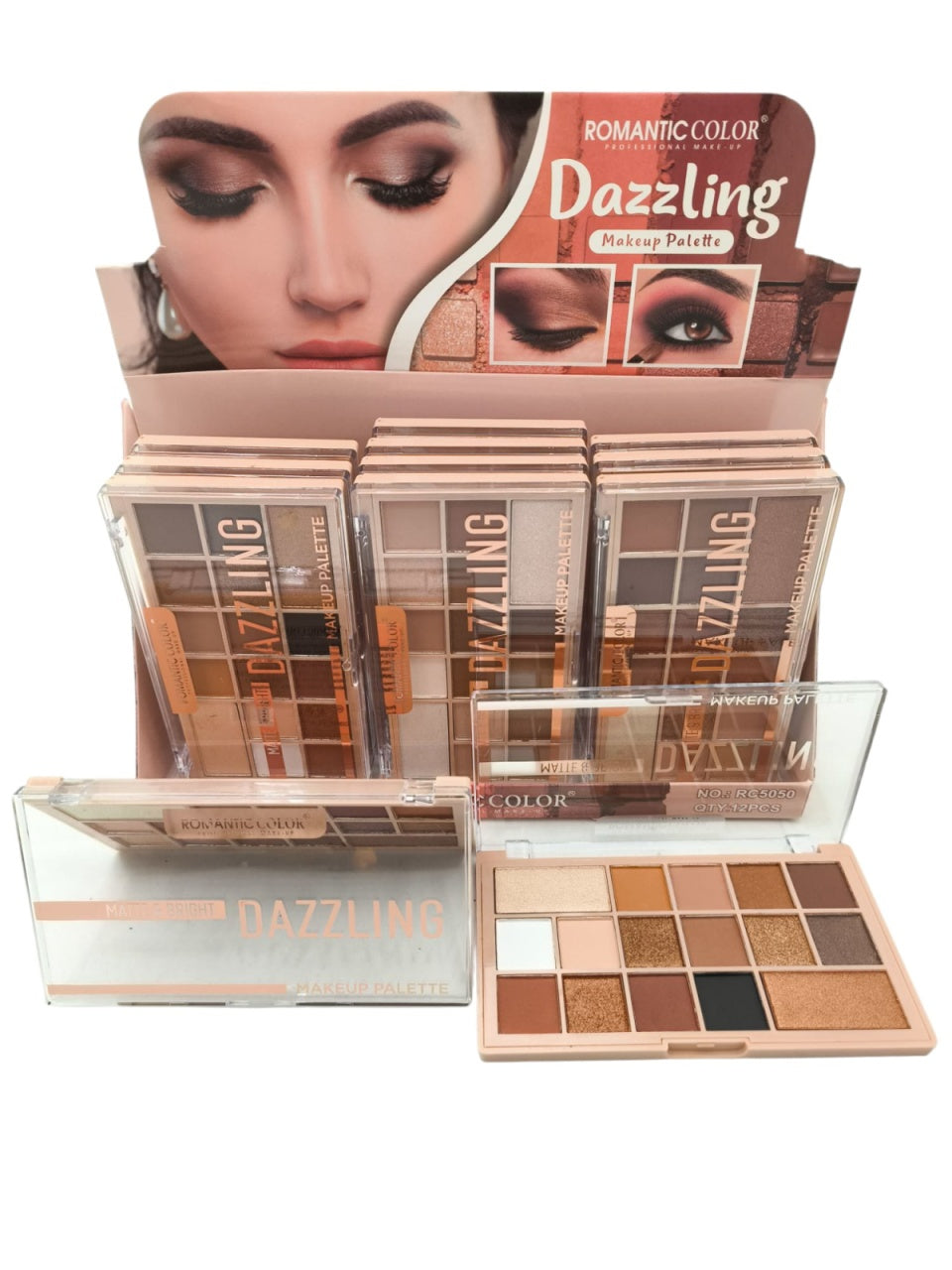 Paleta Farduri de Pleoape Romantic Color Dazzling , 12 Nuante Pigmentate, Machiaj Profesional