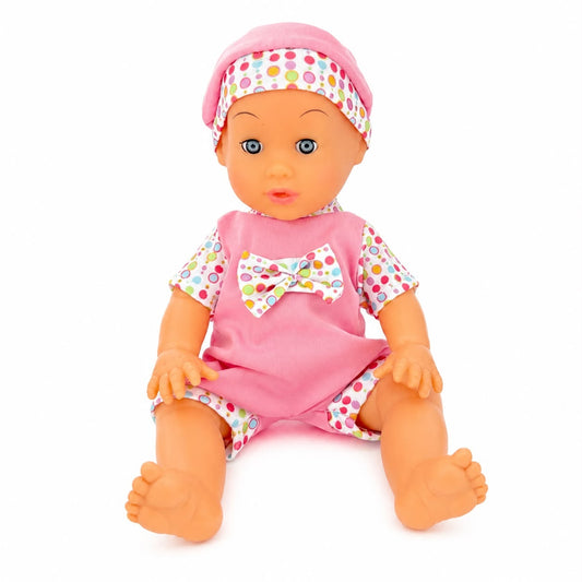 Păpușă Bebeluș Interactivă 27 cm cu Sunete, Vorbește „Mama” și „Tata”, Râde, Jucărie pentru Copii