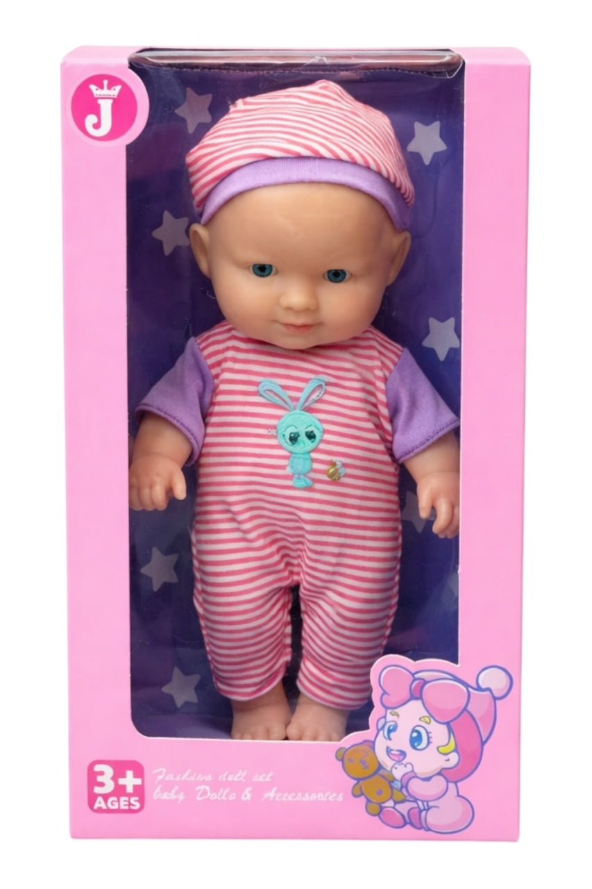 Păpușă Bebelus , Material Textil și Plastic, 22.5 cm, Îmbrăcăminte Detașabilă