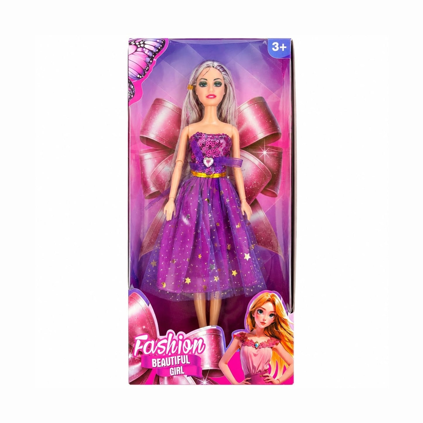 Păpușă Fashion Beautiful Girl pentru Fetițe 3+ – Model Aleatoriu, Rochie Elegantă de Prințesă