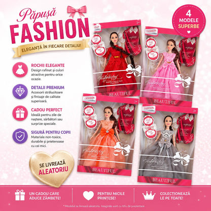 Păpușă Fashion pentru Fetițe 3+ Ani, Rochie Elegantă, Model Aleatoriu, Păpușă Prințesă