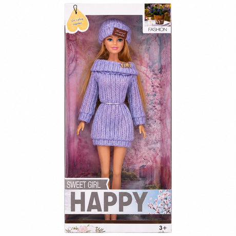 Păpușă Fashion Sweet Girl Happy pentru Fetițe 3+ – Model Aleatoriu, Păr Lung și Ținută Modernă