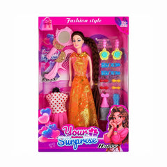 Păpușă Fashion Your Surprise Happy cu Accesorii și 2 Ținute, Model Aleatoriu – Jucărie pentru Fetițe