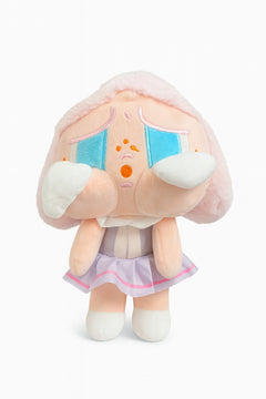 Papusa Plus Tristuta cu Fustita Mov 20 cm , Jucarie Kawaii Emotion Doll