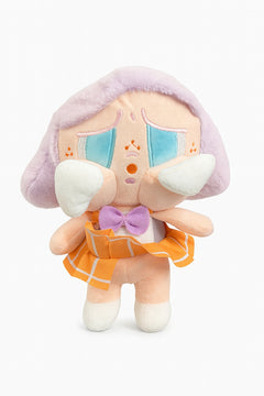 Papusa Plus Tristuta Mov cu Fustita Portocalie 20 cm , Kawaii Emotion Doll