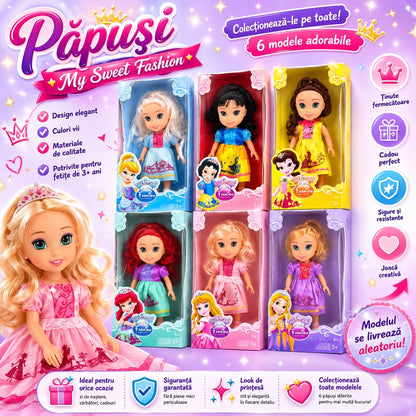 Păpușă Prințesă pentru Fetițe 3+ Ani, My Sweet Fashion, Model Aleatoriu, Rochie Elegantă