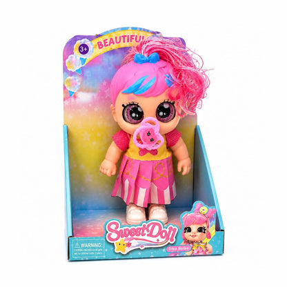 Păpușă Sweet Doll cu Suzetă și Ochi Mari, Model Aleatoriu, 3+ Ani