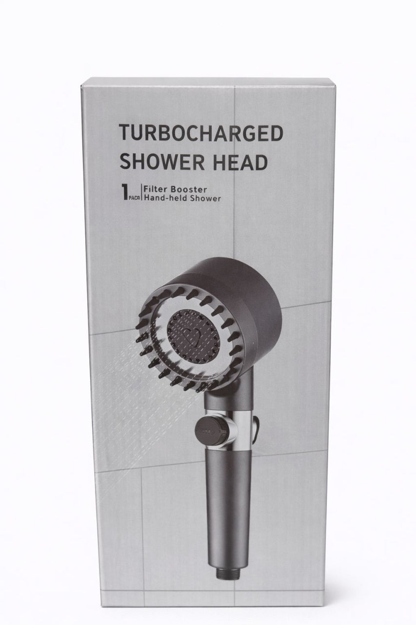 Para dus turbo cu filtru si presiune mare, cap de dus economic cu buton oprire apa