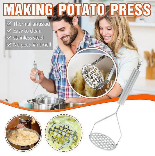 Pasator manual pentru cartofi si legume din otel inoxidabil, ustensila bucatarie pentru piure
