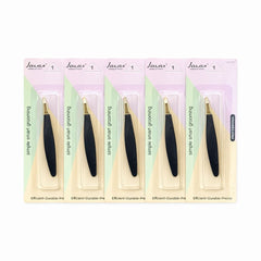 Penseta cosmetica profesionala pentru sprancene, varf inclinat, metalica neagra