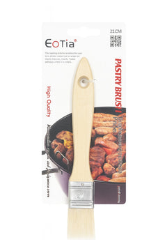 Pensula patiserie Ectia 21CM, maner lemn, pensula bucatarie pentru ungere