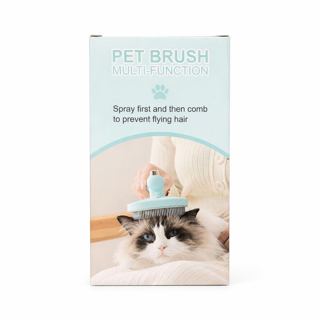 Perie pentru animale cu spray integrat, multifunctionala, pentru ingrijire blana pisici si caini